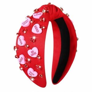 Red Heart Embellished Headband